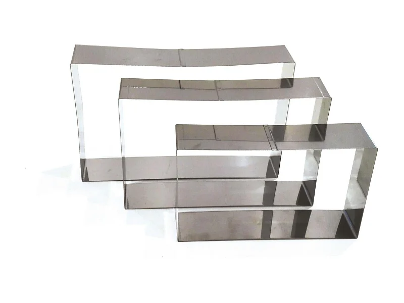 Juego de 3 Marcos de Repostería "Entret" 25cm Plata Metal & Acero Inoxidable