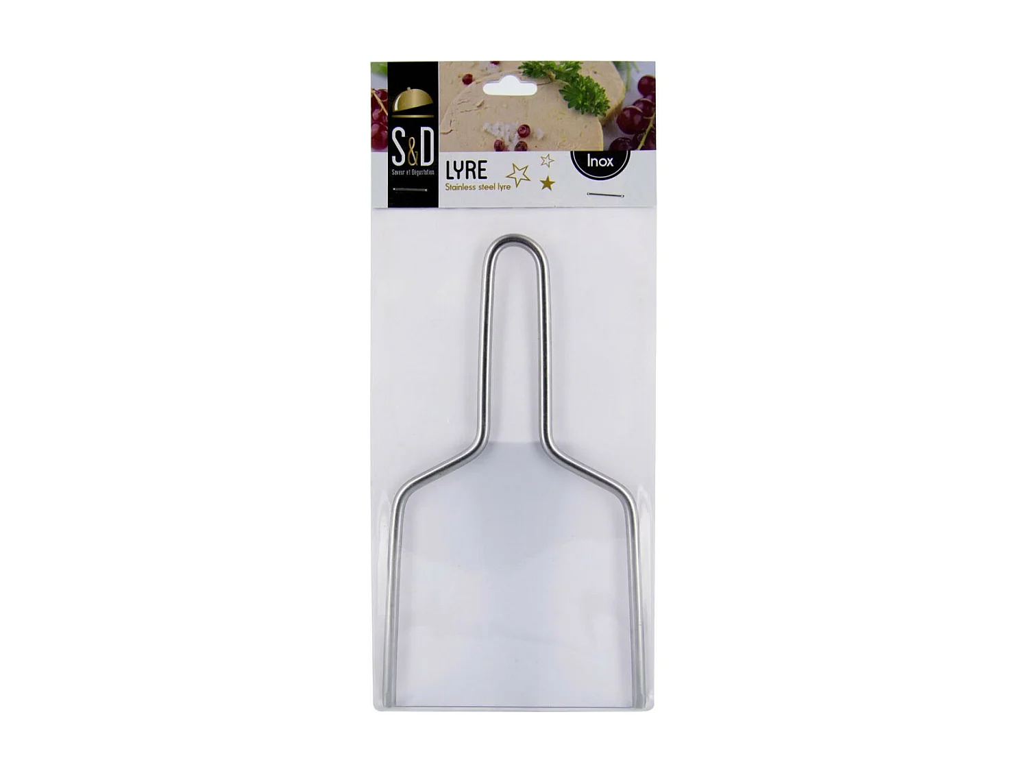 Lyre en Inox "Foie Gras" 18cm Argent