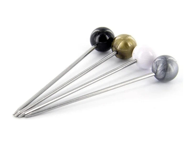 Lot de 12 Piques & Support "Bigorneaux" 4cm Argent