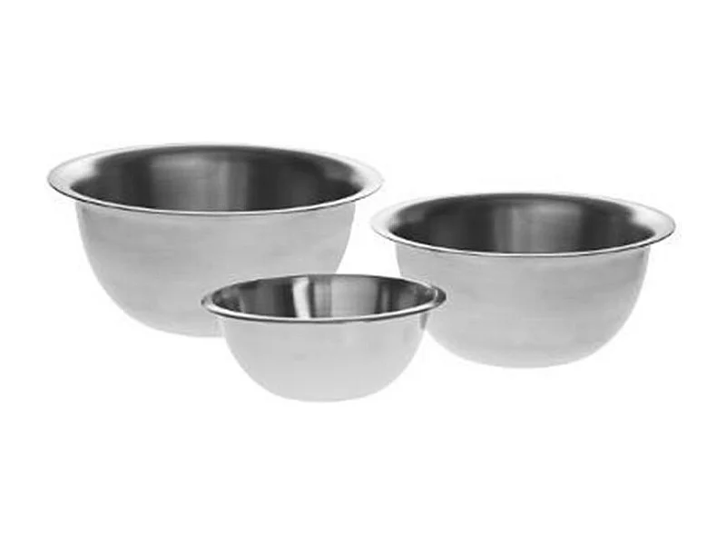 Lot de 3 Bols à Mixer Inox "Bowl" 26cm Argent
