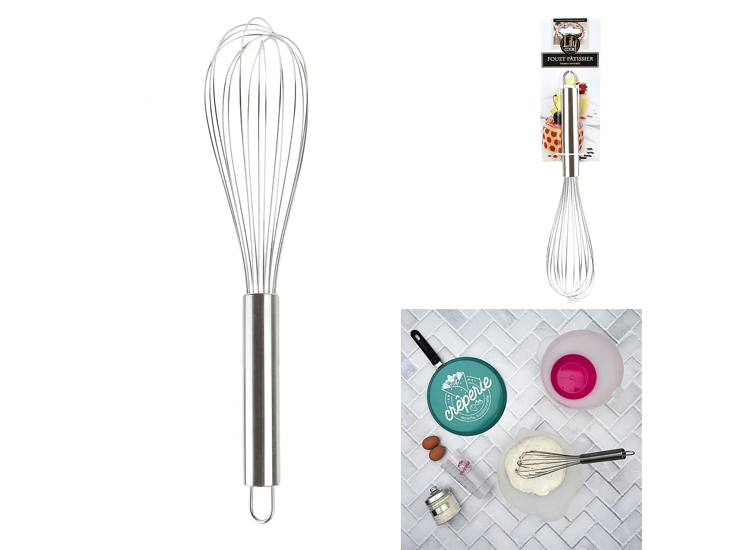 Keukenklopper van Roestvrij Staal "Pâtisser" 35cm Zilver Praktisch & Handig