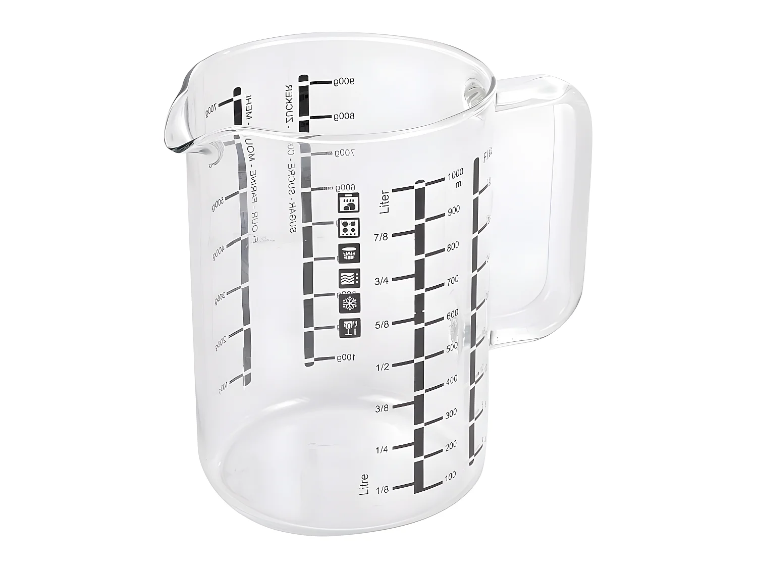 Verre Doseur Gradué "Cocina" 1L Transparent