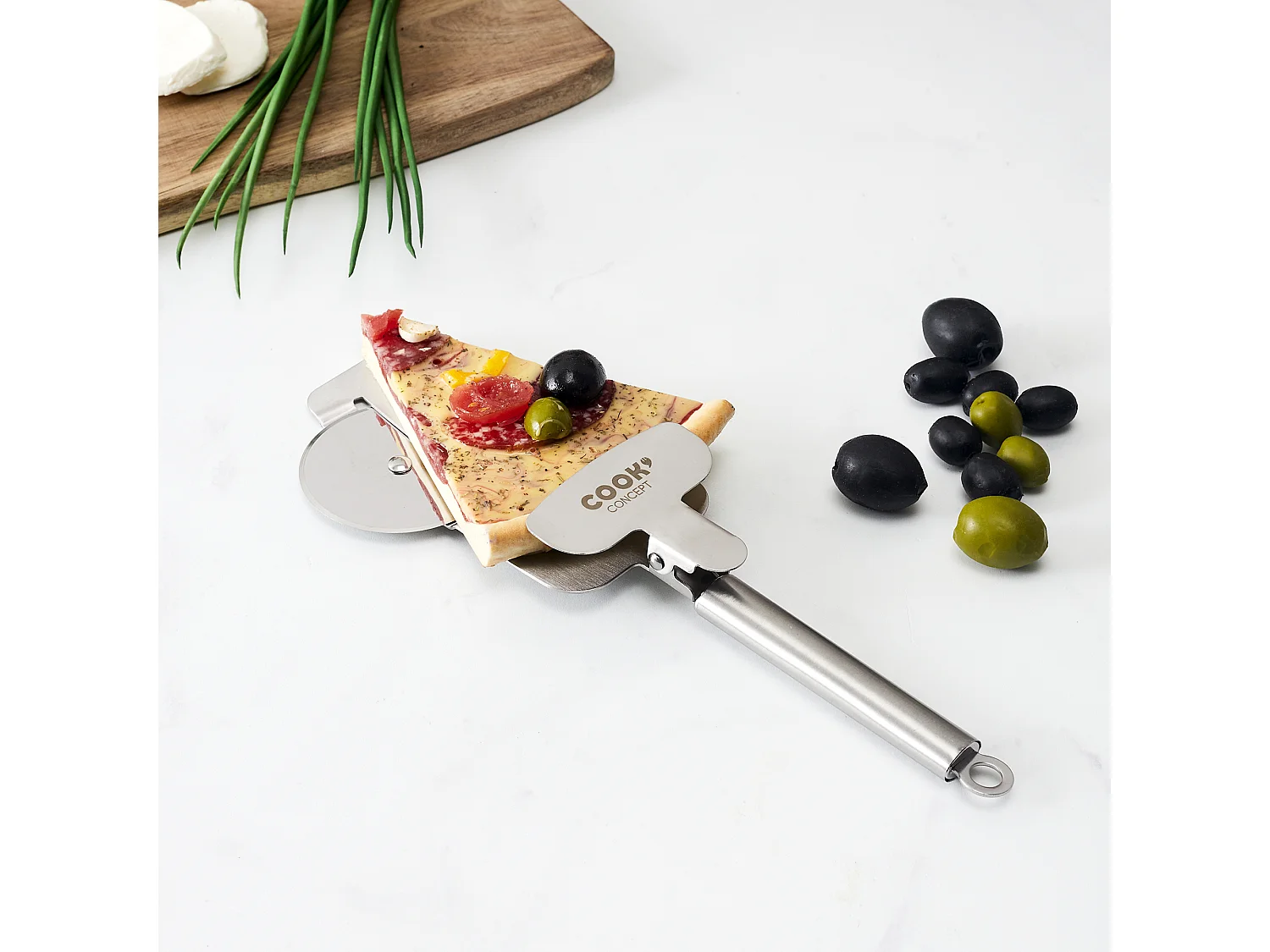 Coupe Pizza 4 En 1 Argent