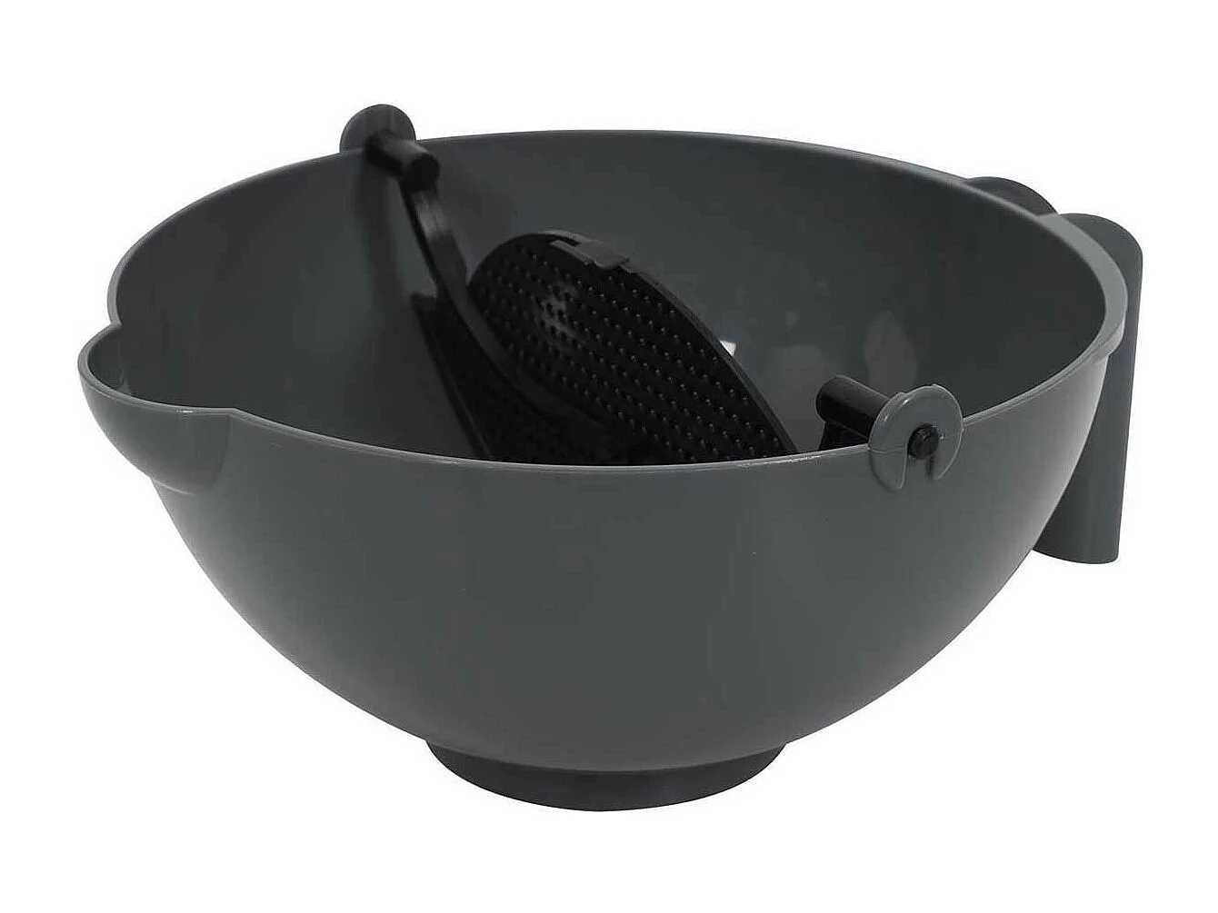 Bol Multifonction "Spatule & Passoire" 22cm Noir