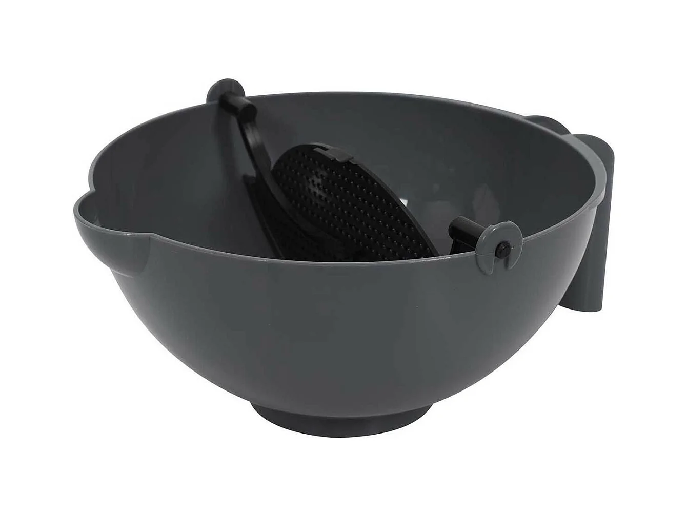 Bol Multifonction "Spatule & Passoire" 22cm Noir