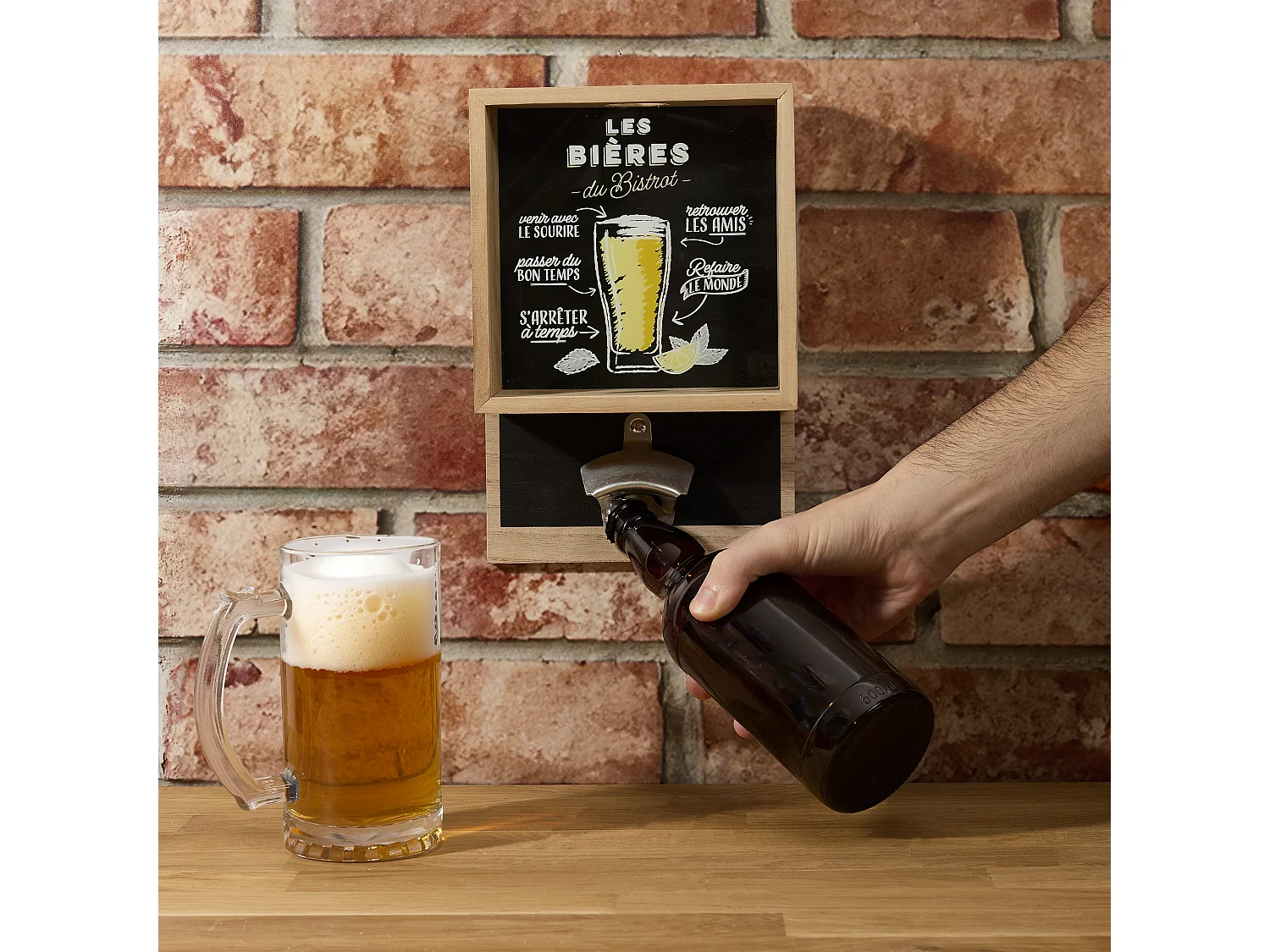 Decapsuleur Mural Avec Bac Capsules2 Beige