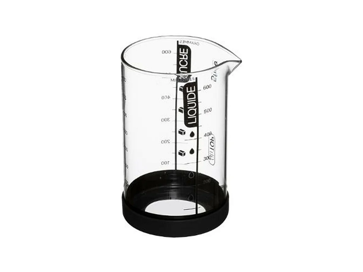 Verre Doseur Gradué "Silitop" 0,6L Transparent & Noir