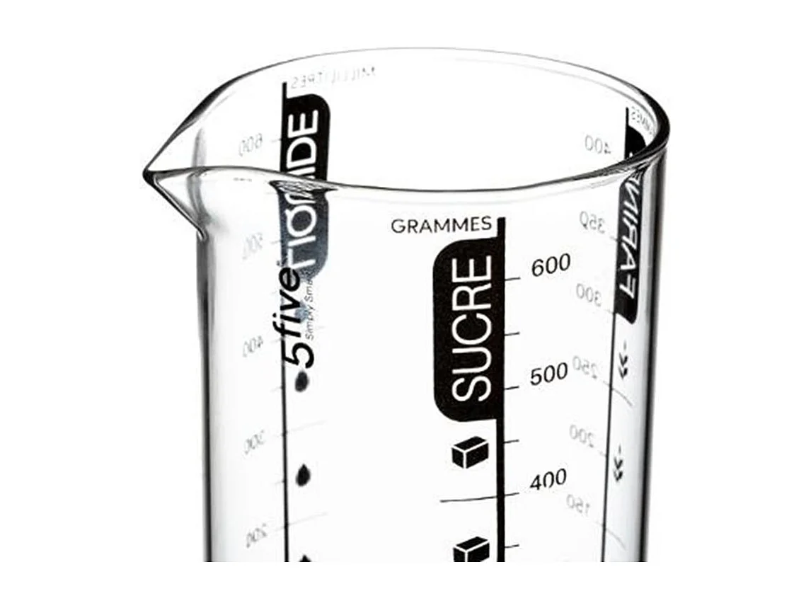 Verre Doseur Gradué "Silitop" 0,6L Transparent & Noir