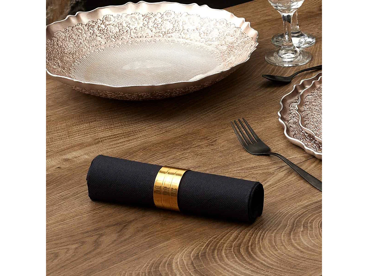 Rond De Serviette Dore X4 Or