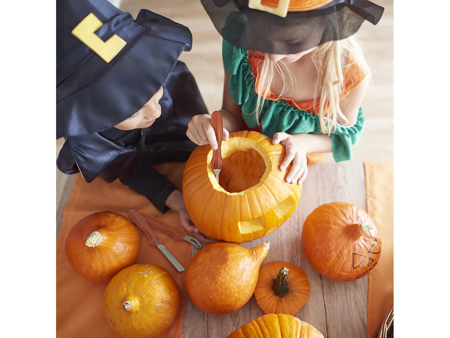 Ustensile De Preparation Citrouille X4 Marron, Argent