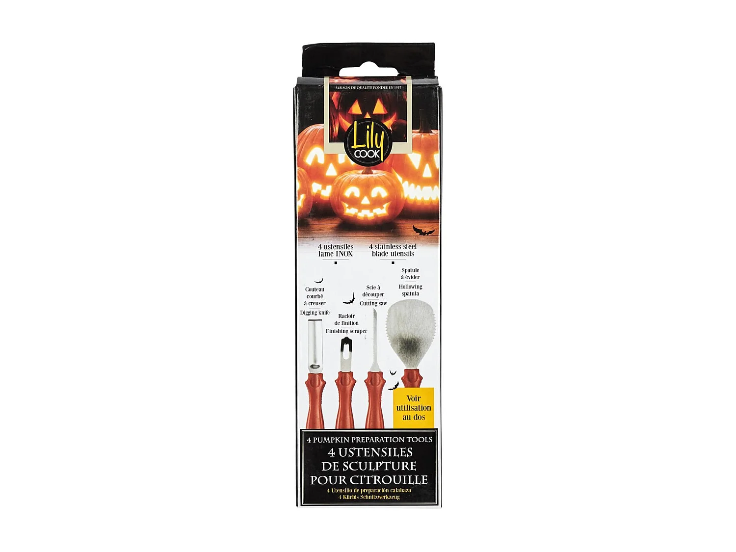 Ustensile De Preparation Citrouille X4 Marron, Argent