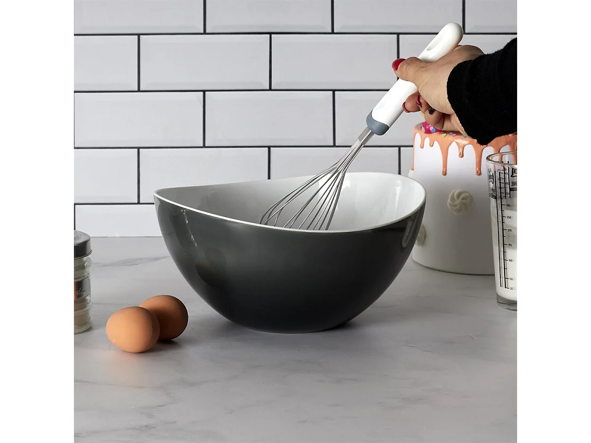 Fouet de Cuisine "Pâtissier" 29cm Blanc & Gris