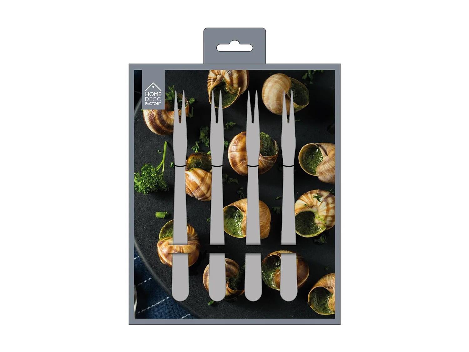 Fourchette A Escargot X4 Argent