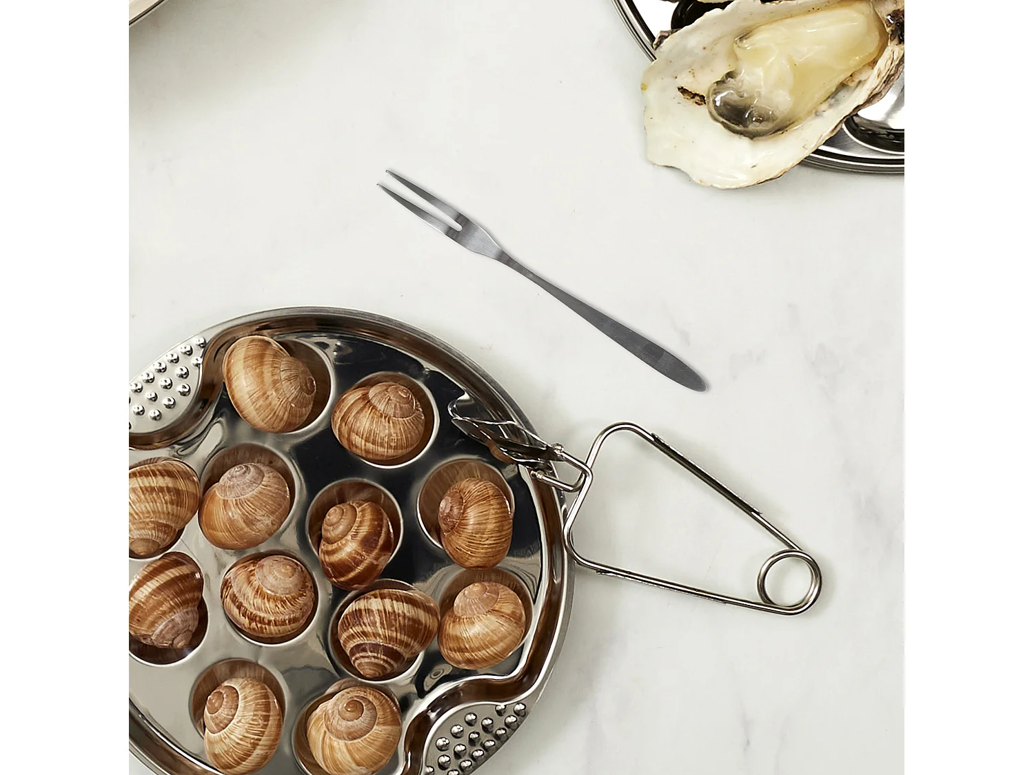 Fourchette A Escargot X4 Argent