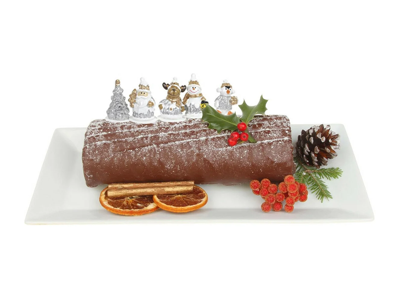 Lot de 5 Décorations de Noël "Gâteaux" 6cm Argent