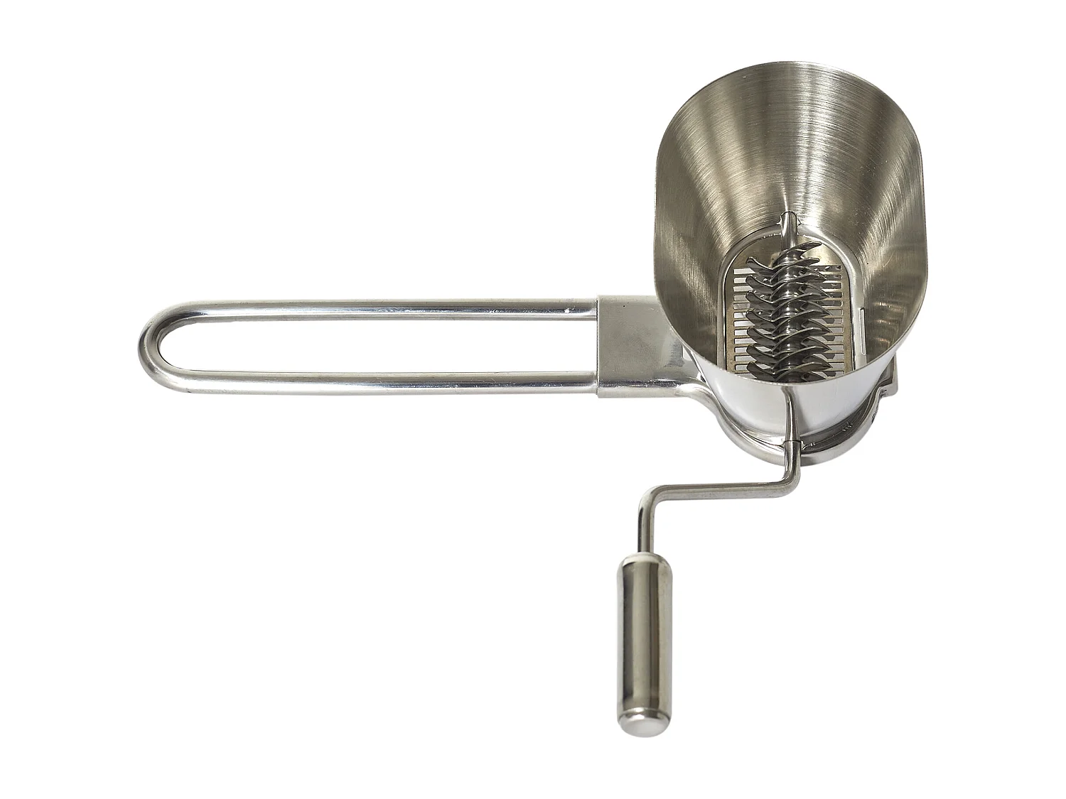 Moulin Herbe Aromatique A Manivelle Inox Argent