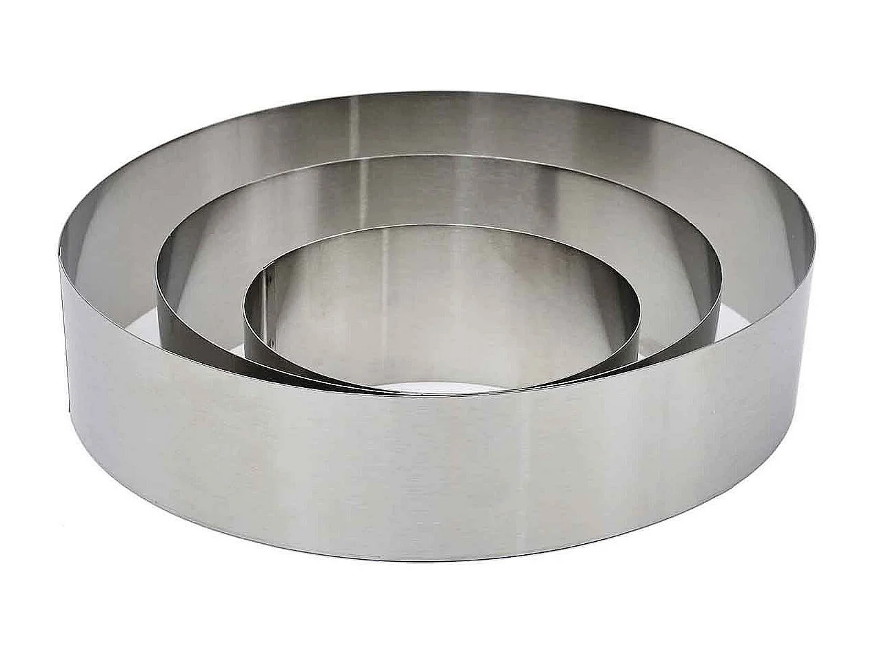 Lot de 3 Cadres à Pâtisserie "Ronds" 20cm Argent