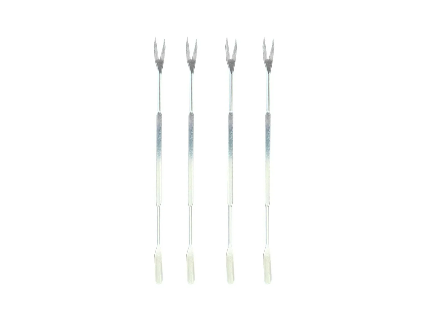 Lot de 4 Curettes à Crustacés "Métal" 18cm Argent