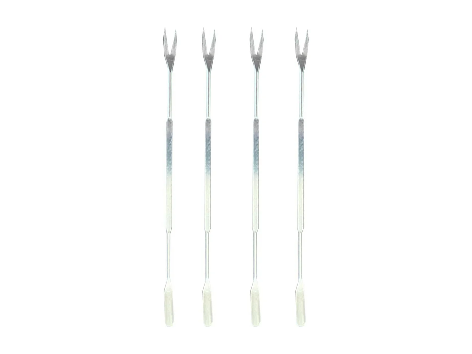 Lot de 4 Curettes à Crustacés "Métal" 18cm Argent