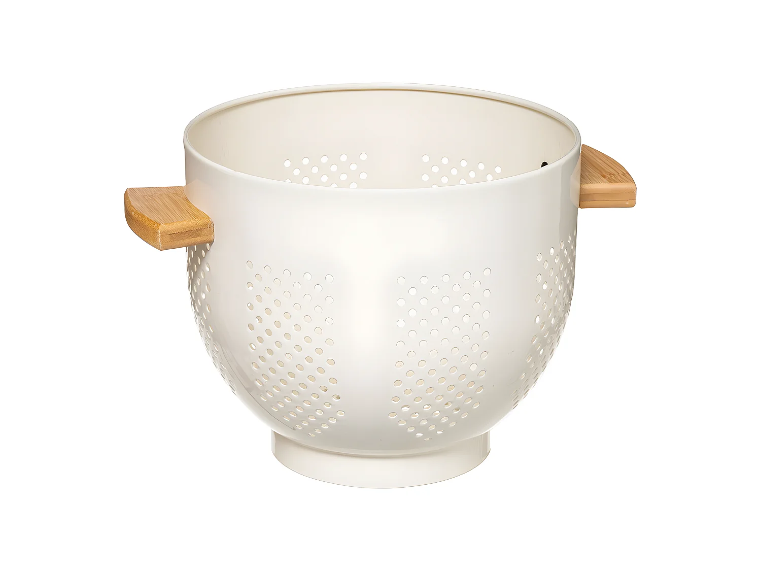 Colador Redondo de Bambú Blanco 20cm "Blanc Kitchen"