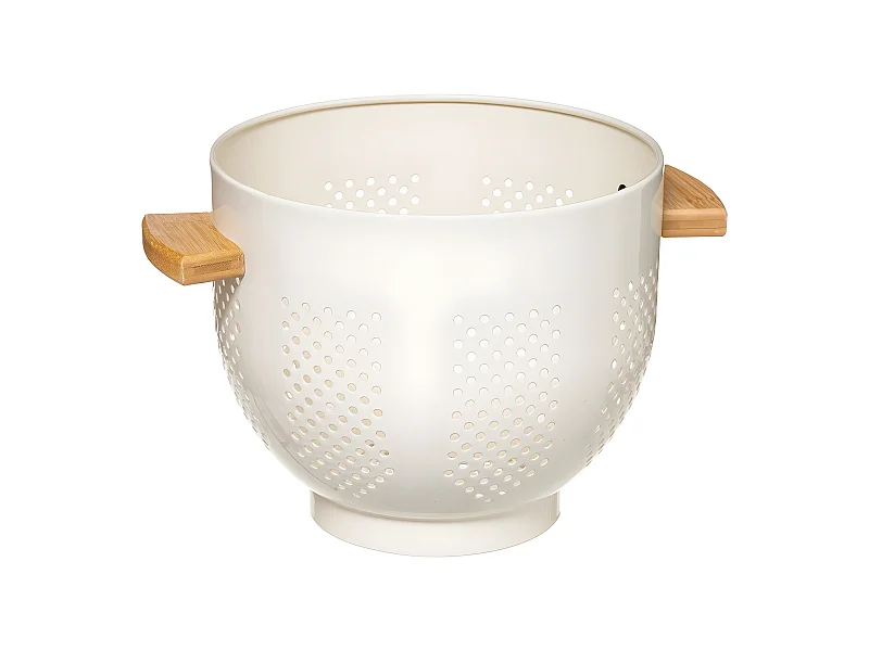 Passoire Ronde en Métal "Modern" 22cm Blanc