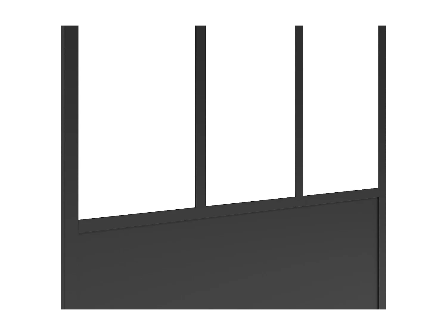 Douchewand voor inloopdouche – Matzwart – Industriële stijl – 100 x 200 cm – URBANIK