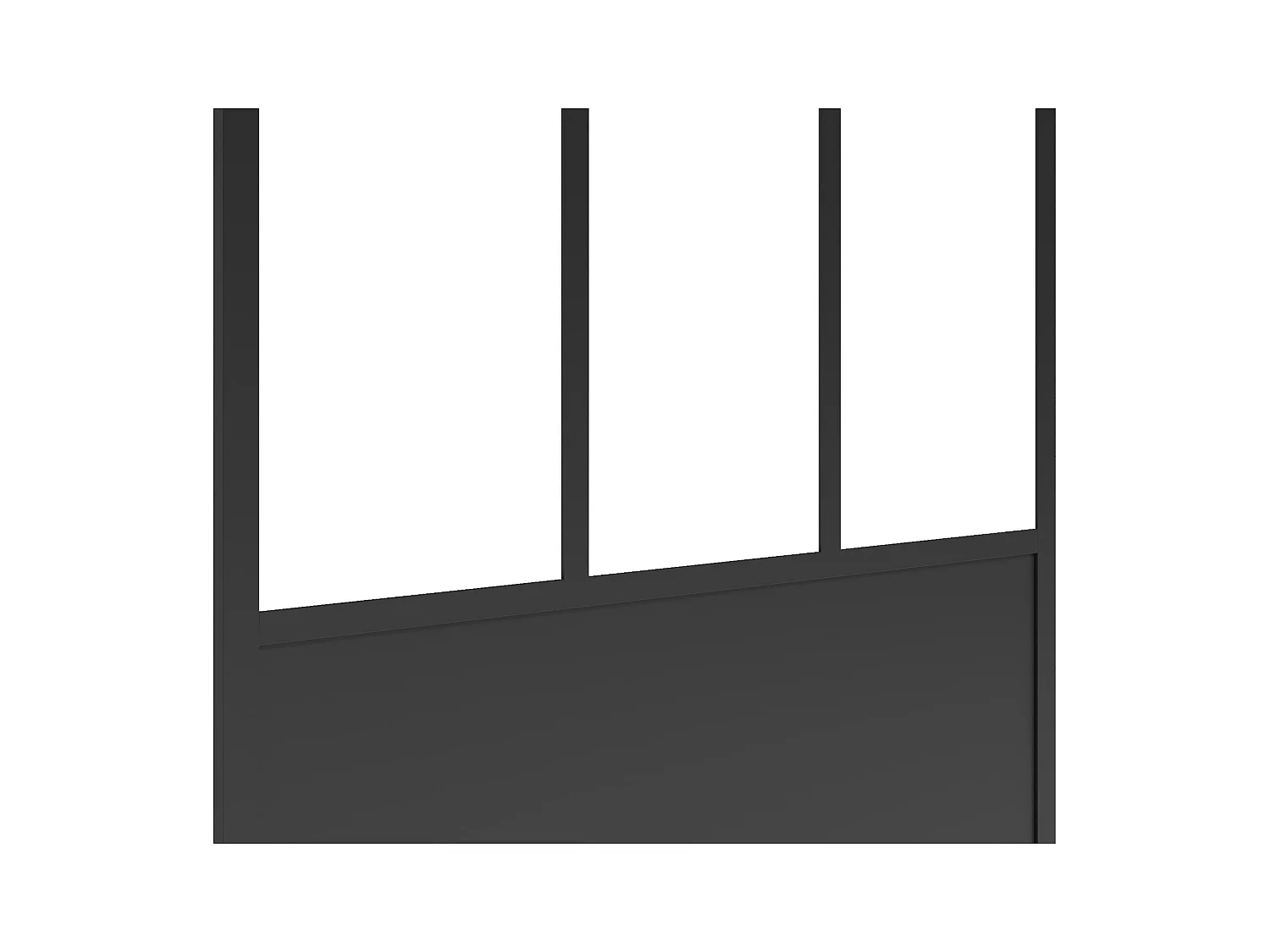 Cristalera de ducha estilo industrial con acabado mate negro - 100 x 200 cm - URBANIK