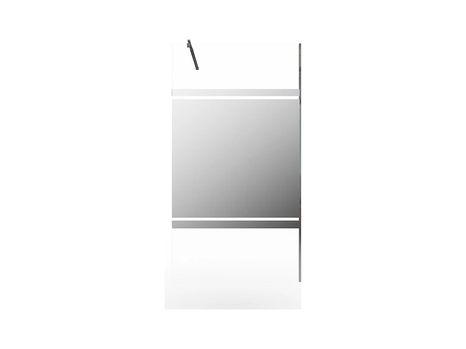 Duschwand mit Spiegeleffekt für begehbare Duschen - 120 x 200 cm - ZENADO