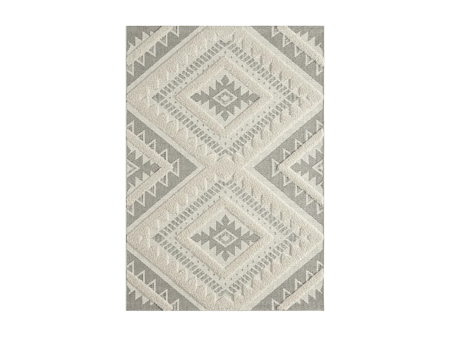 tappeto per camera da letto 120x170 tessuto rettangolare color crema modello etnico BAIME