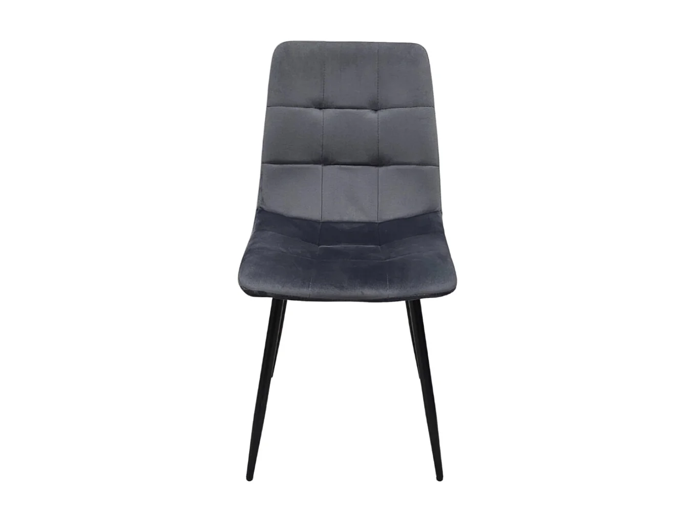 Lot de 4 chaises tapissées en velours, Structure en métal, Dossier et base confortables et rembourrés.