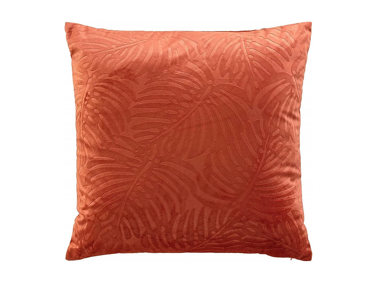 Coussin Déco Velours "Analia" 50x50cm Terracotta