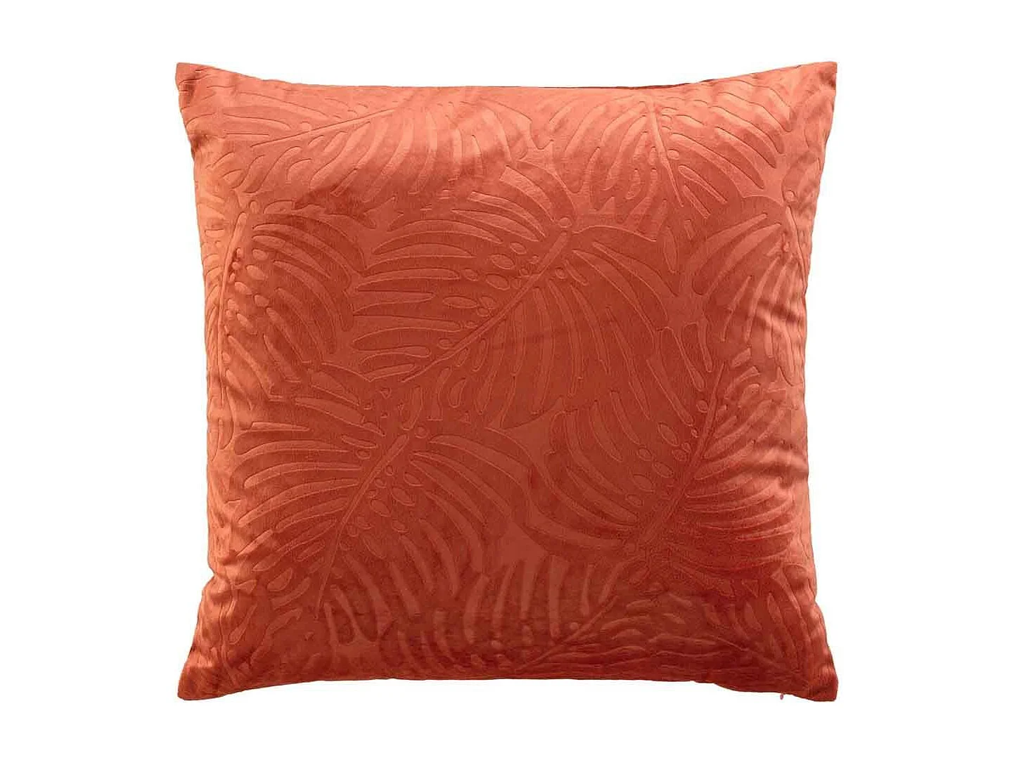 Coussin Déco Velours "Analia" 50x50cm Terracotta