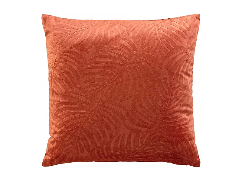 Coussin Déco Velours "Analia" 50x50cm Terracotta