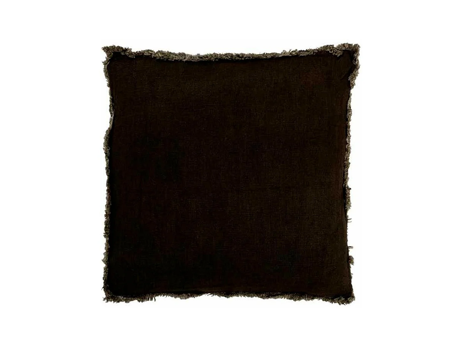 Coussin Déco "Franges Velours" 45x45cm Vert
