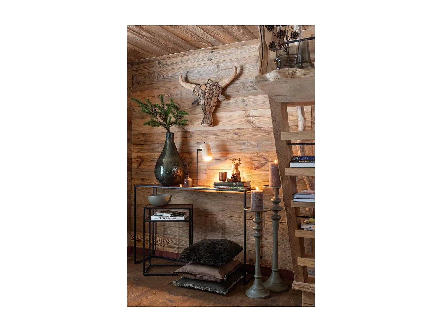 Coussin Déco "Franges Velours" 45x45cm Vert