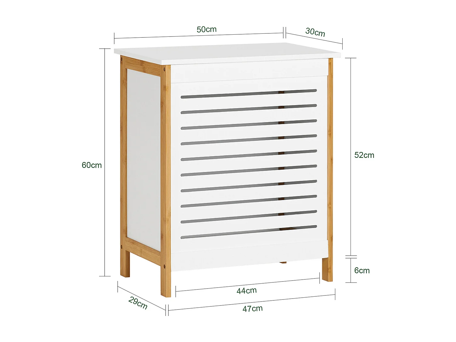 Szafka łazienkowa na kosz na pranie FSS66-WN