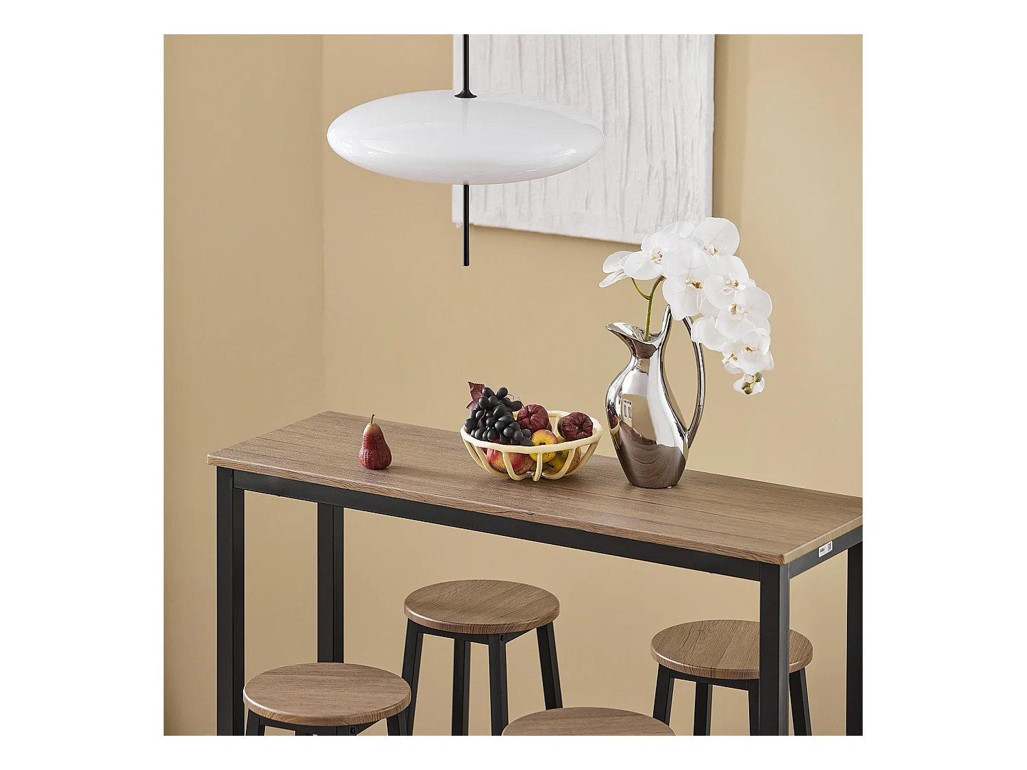 Mesa Nido de salón Set de 2 mesas auxiliares Mesitas Gris+Negro GrisFBT42-HG  SoBuy ES