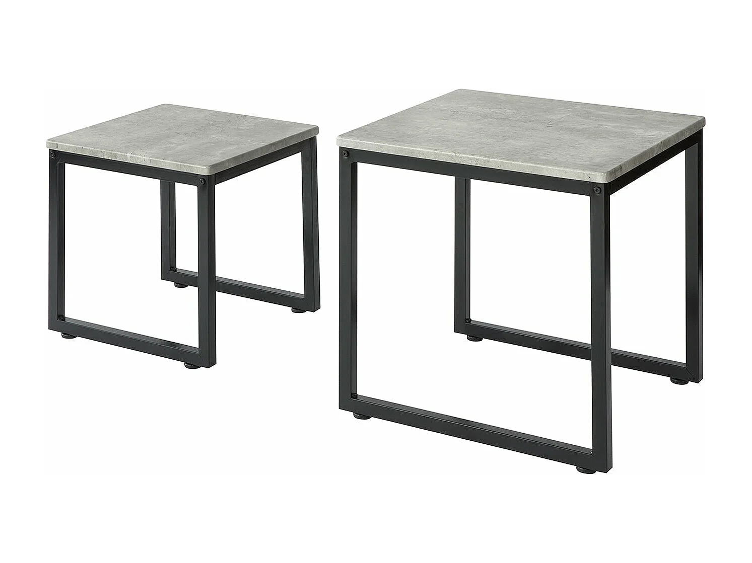 SoBuy FBT42-HG Set van 2 salontafels, bijzettafels, 2-delige set, koffietafel, tafelset, grijs