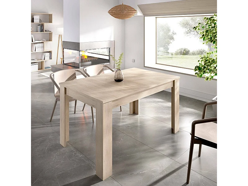 Ausziehbarer Tisch Dalice, Ausziehbare Konsole für Esszimmer, Ausziehbarer Küchentisch mit Verlängerung, 140/190x90h78 cm, Eiche