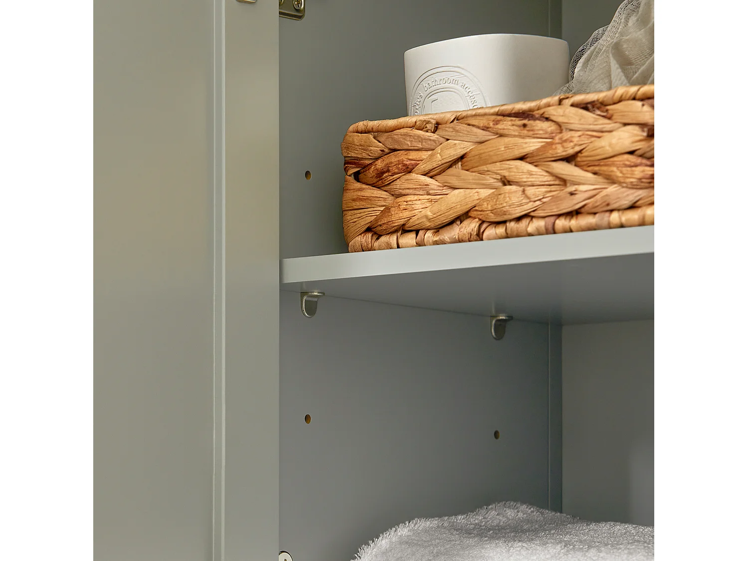 Armario Alto baño Mueble Columna de baño con 3 Estantes y 1 Puerta 39 x 30 x 169 cm Gris BZR68-HG SoBuy ES