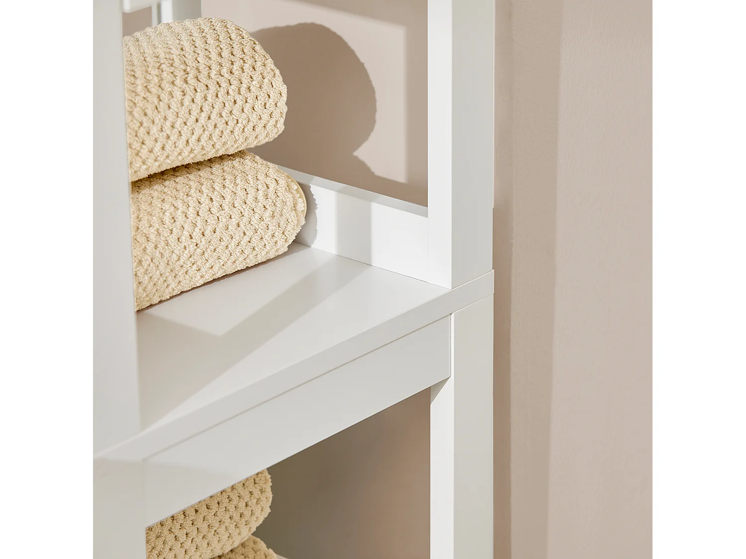 SoBuy BZR59-W Badkamermeubel Kolomkasten, Hoge Kast, Badkamerkast Opbergkast Opbergplank