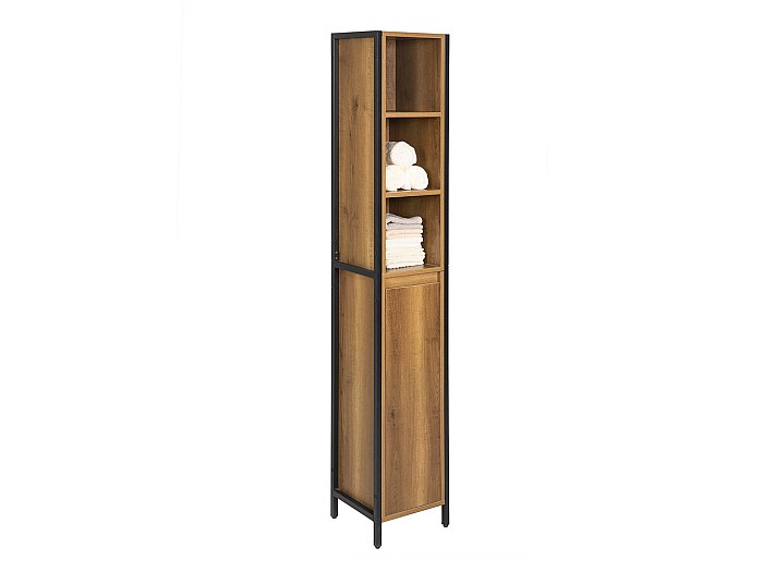 Mobiletto Da Bagno Alto E Stretto Salvaspazio - Armadietto Con Scomparti Aperti - Facile Da Montare - Bianco 20x20x80 Cm - Perfetto Per Piccoli Spazi