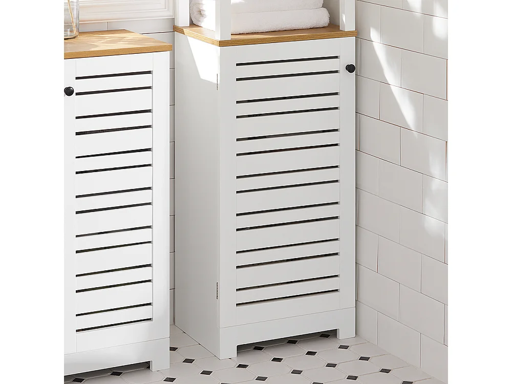 Meuble Colonne De Salle De Bain Armoire Haute Meuble De Rangement, BZr43-w