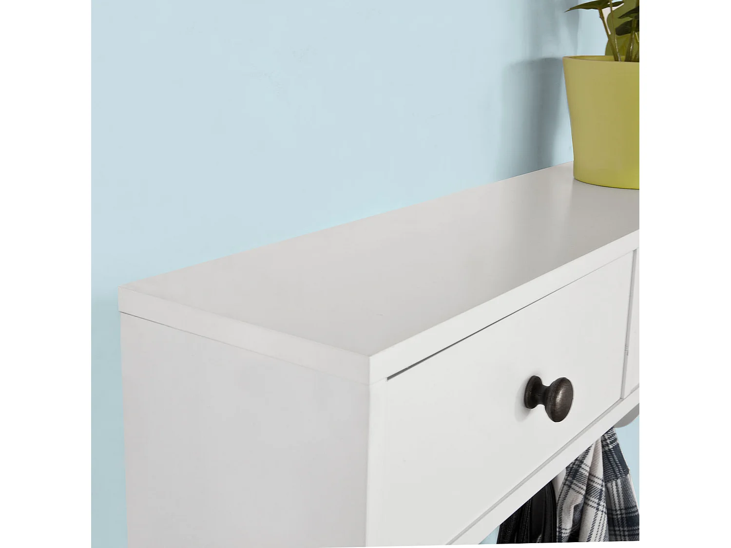 Portemanteau Étagère Murale Porte-manteau Salle De Bain Meuble D’entrée, Frg178-w