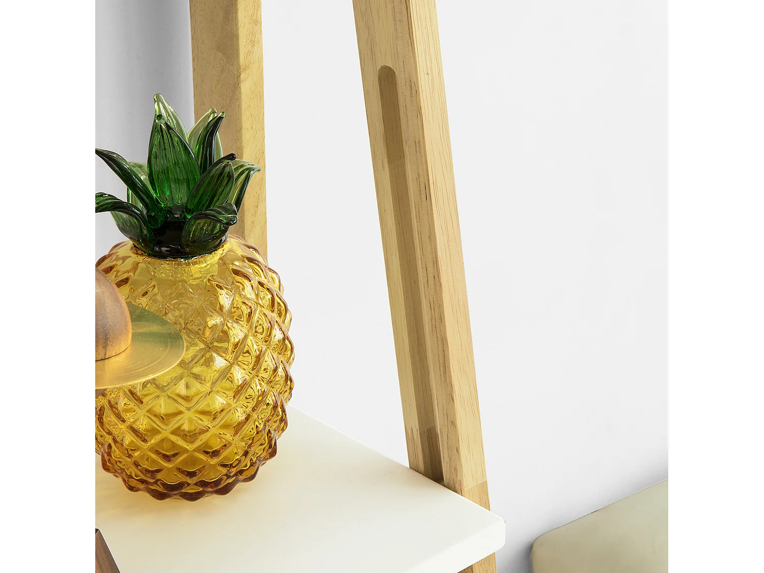 Bibliothèque Étagère Pliable Style Échelle Avec 4 Niveaux De Rangement, Frg162-n