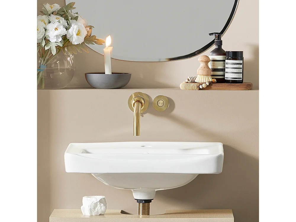 Meuble Sous Lavabo Meuble Sous Vasque Meuble De Salle De Bain 60x30x60 Cm, BZr69-hg