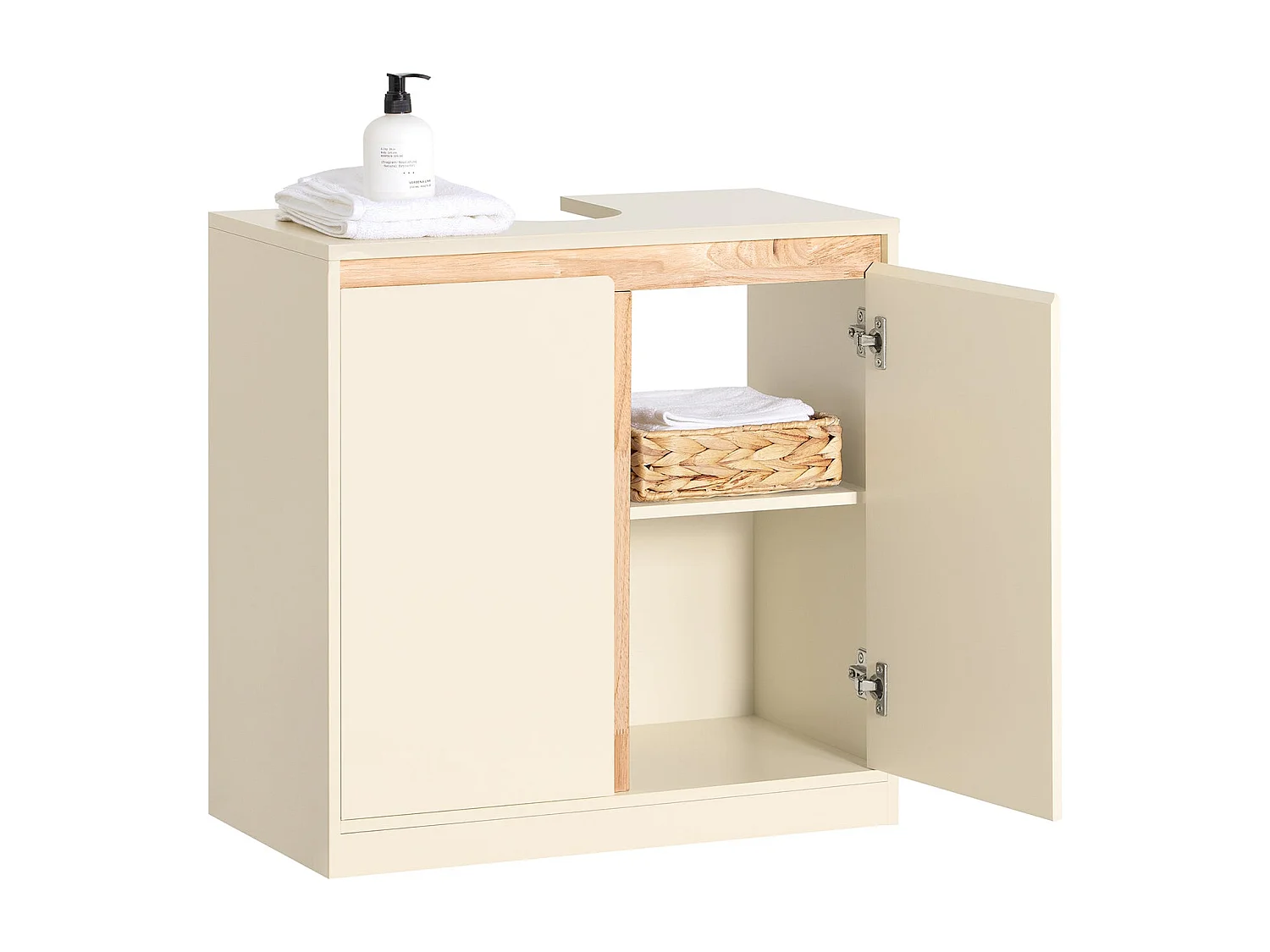 Waschbeckenunterschrank BZR78-MI 60 x 60 x 30 cm Beige