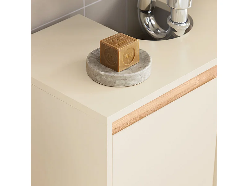 Waschbeckenunterschrank BZR78-MI 60 x 60 x 30 cm Beige