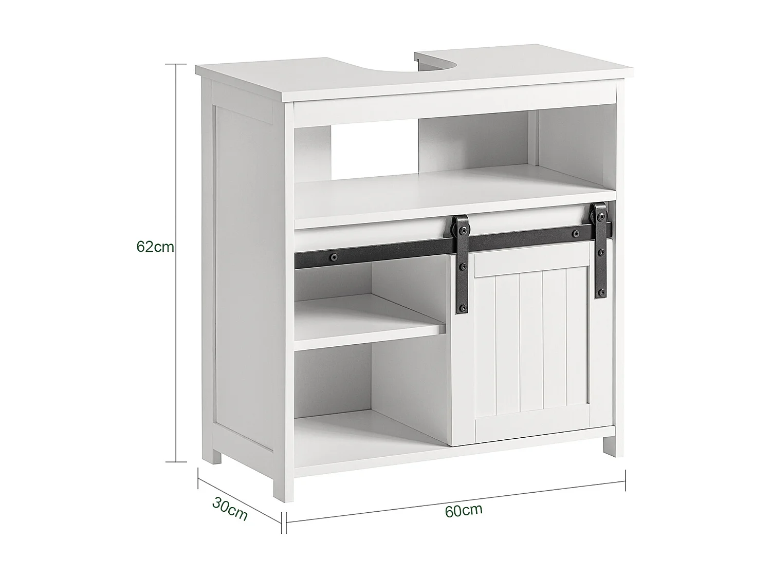 SoBuy armário de banheiro, Armário de banheiro sob a pia, Armário de lavagem BZR61-W
