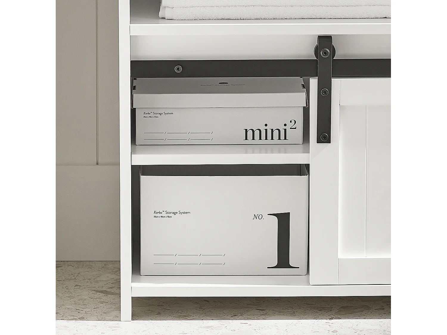 SoBuy armário de banheiro, Armário de banheiro sob a pia, Armário de lavagem BZR61-W